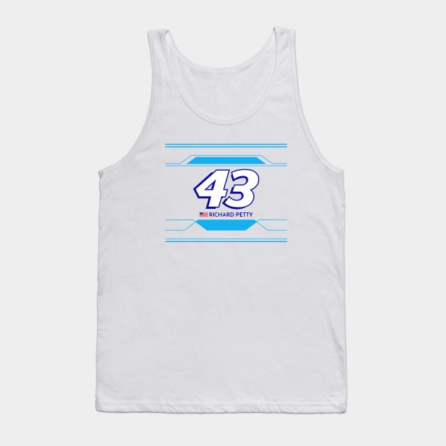 Richard Petty #43 NASCAR Design Tank Top by AR Designs 